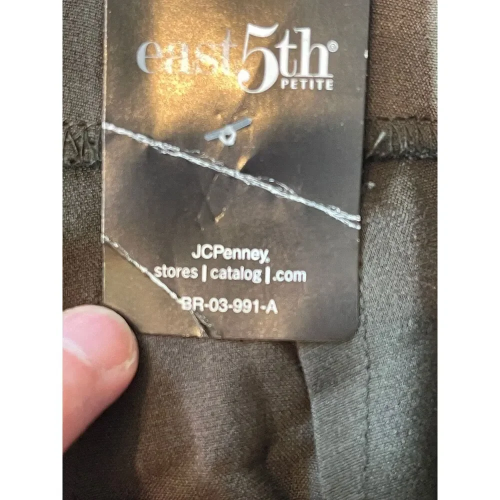 Vintage East 5th 1980 Womens Straight Leg Slacks Pants SIZE 14P Black Career NEW